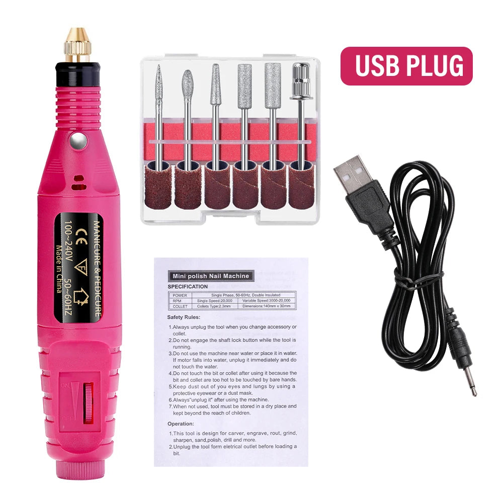 Ponceuse à ongles électriques, manucure/pédicure