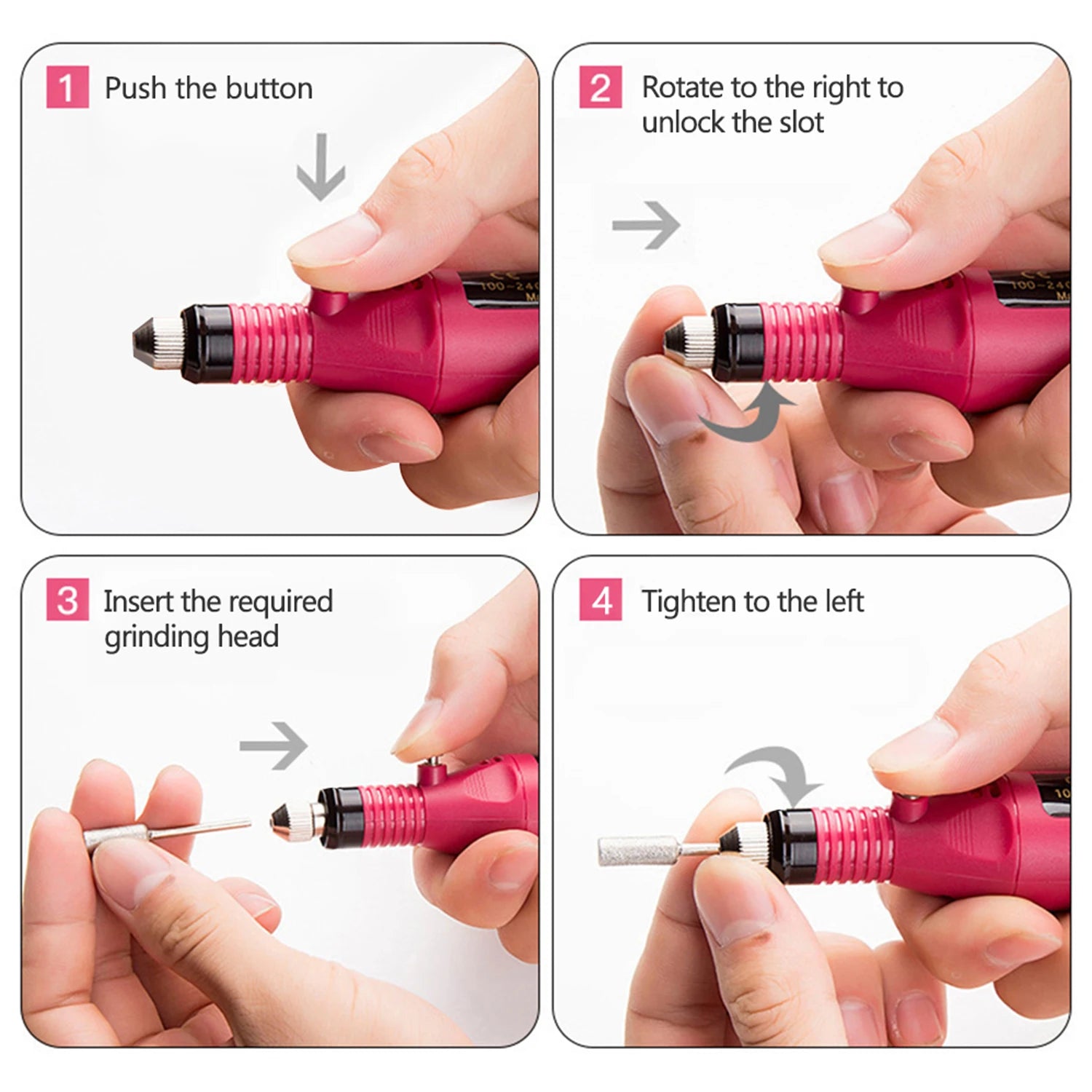Ponceuse à ongles électriques, manucure/pédicure