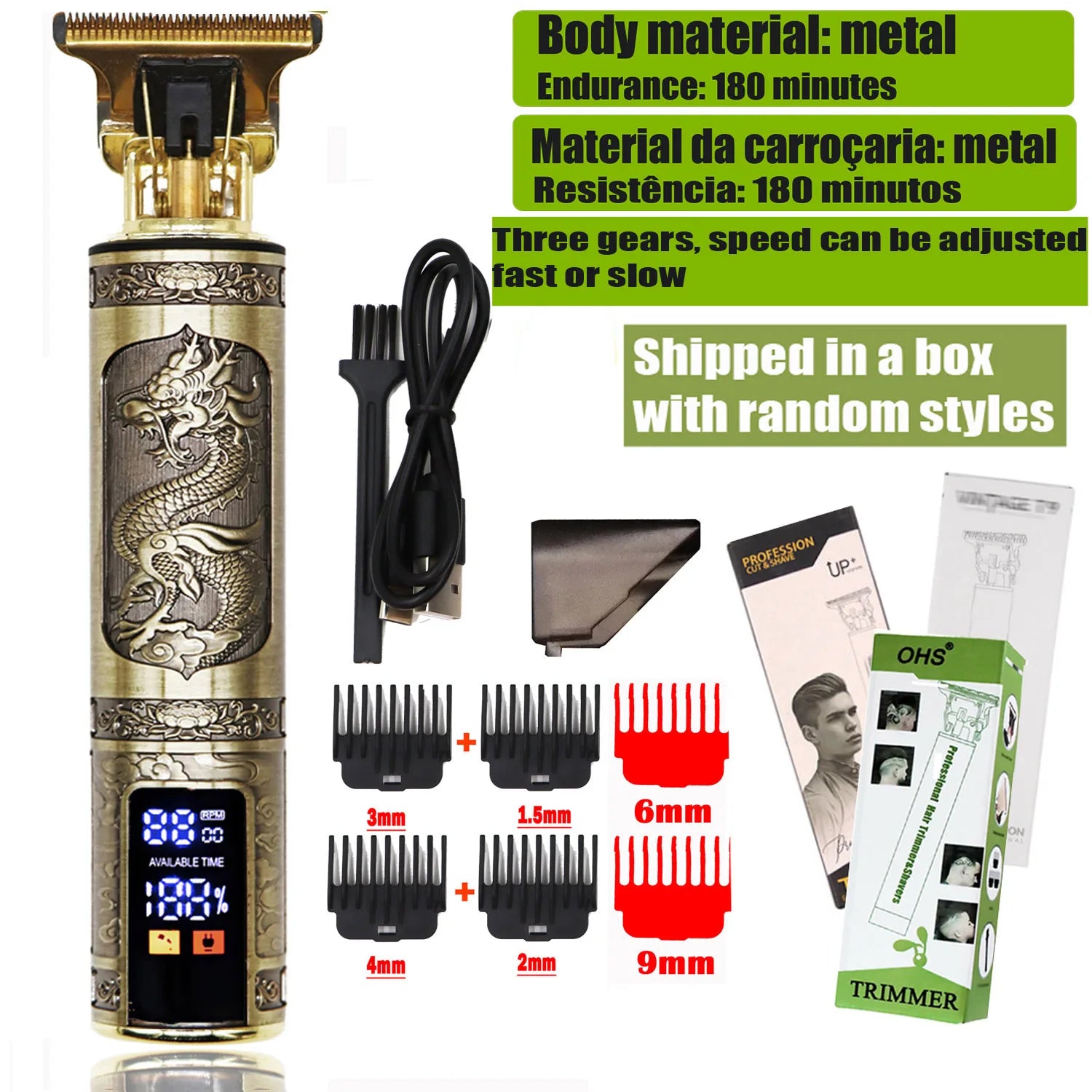 Tondeuse pour Cheveux et pilosité faciale