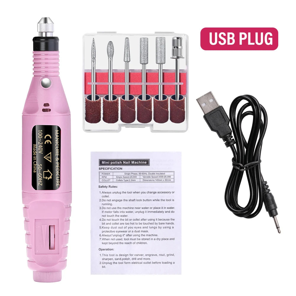 Ponceuse à ongles électriques, manucure/pédicure