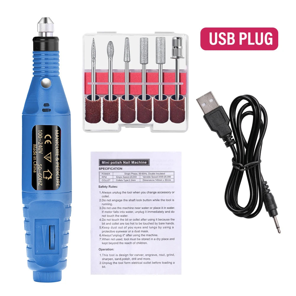 Ponceuse à ongles électriques, manucure/pédicure